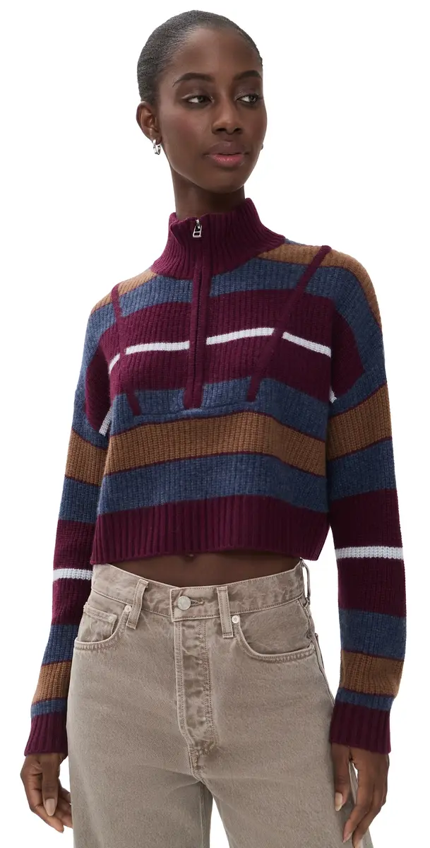 Staud Cropped Hampton Cashmere Sweater
