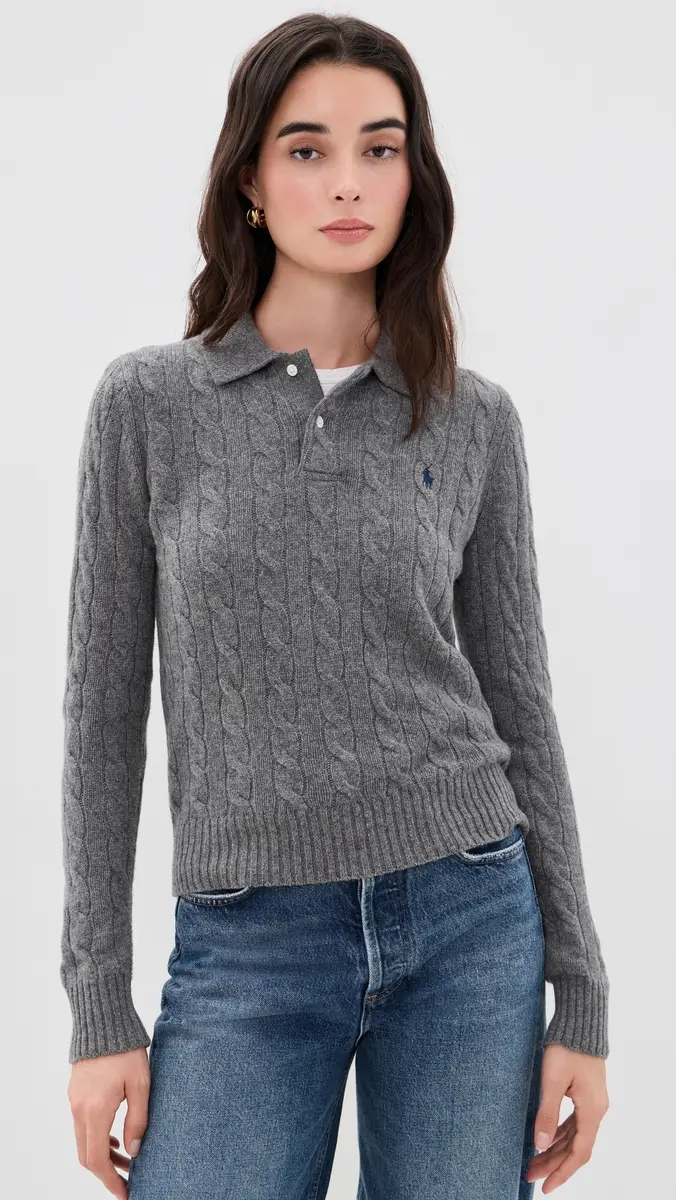 Polo Ralph Lauren Cable Knit Polo Sweater | Thumbnail 2 Polo Ralph Lauren Cable Knit Polo Sweater | Thumbnail 2