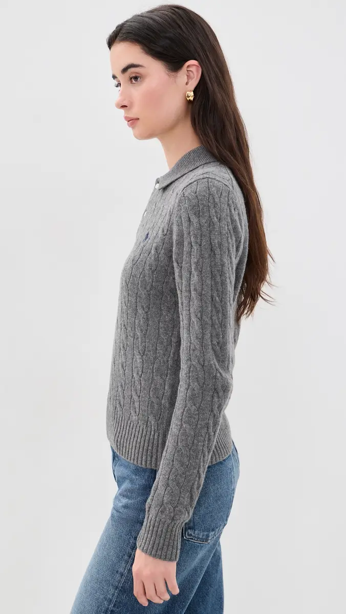 Polo Ralph Lauren Cable Knit Polo Sweater | Thumbnail 4 Polo Ralph Lauren Cable Knit Polo Sweater | Thumbnail 4