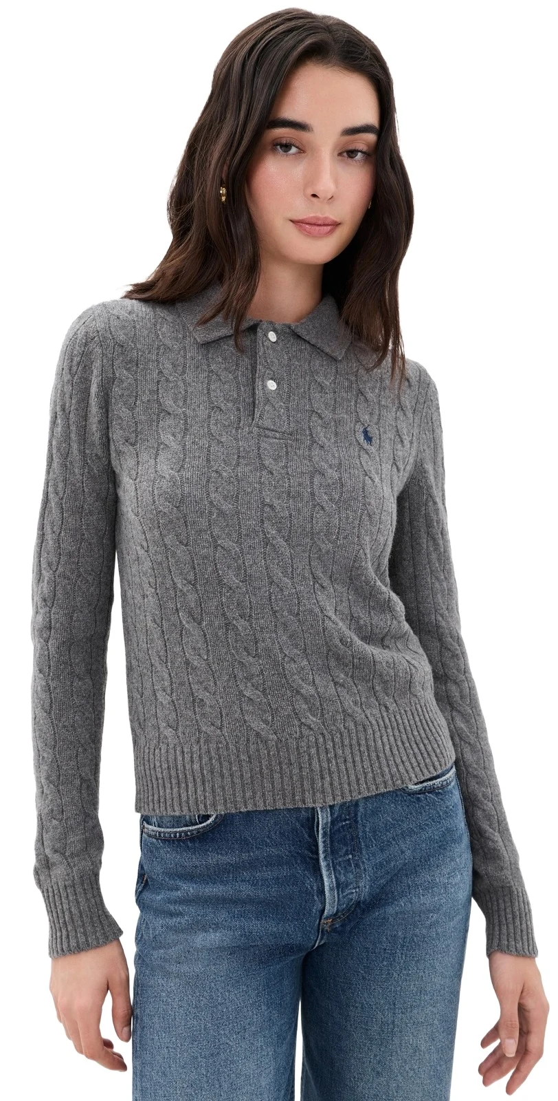 Cable Knit Polo Sweater Cable Knit Polo Sweater