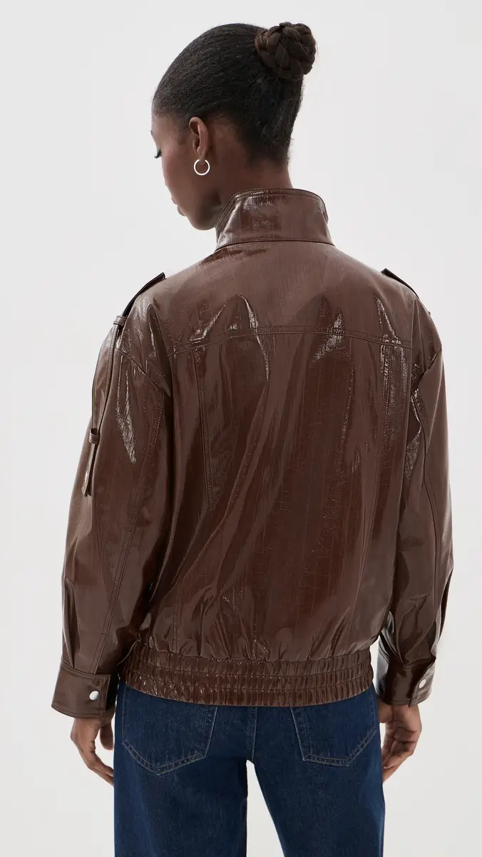 3.1 Phillip Lim Faux Textured Leather Bomber Jacket | Thumbnail 3