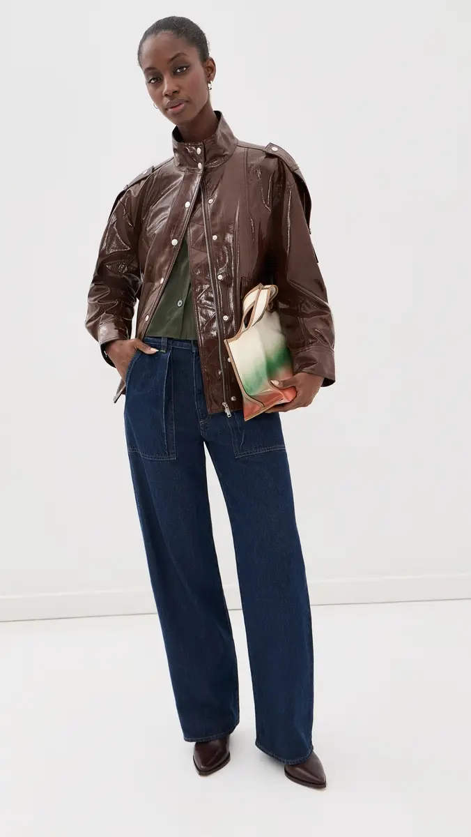 3.1 Phillip Lim Faux Textured Leather Bomber Jacket | Thumbnail 5