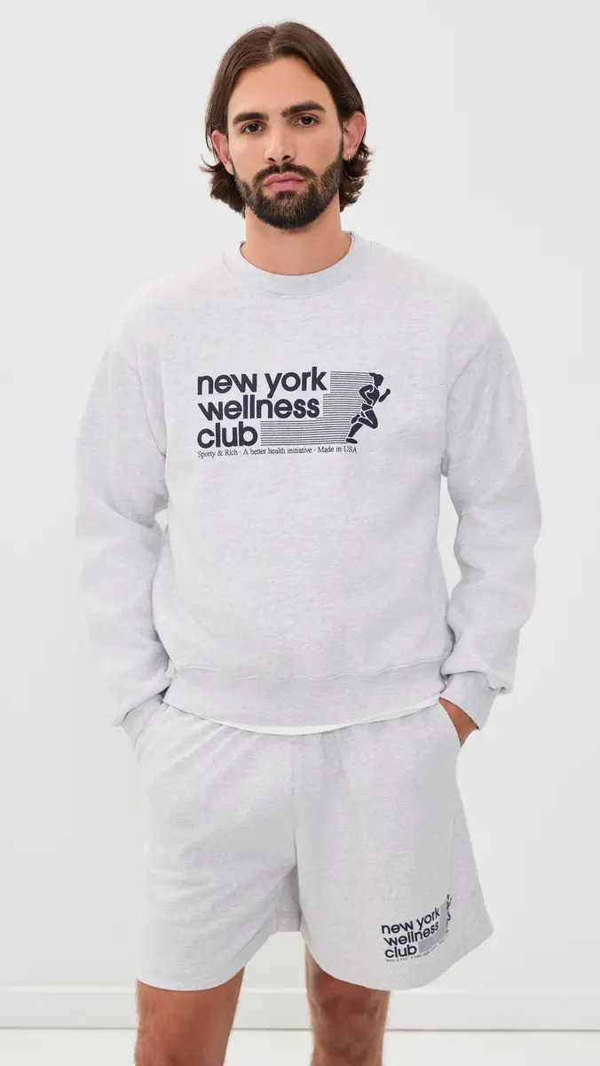 Sporty & Rich USA Wellness Club Crewneck Sweatshirt | Thumbnail 4