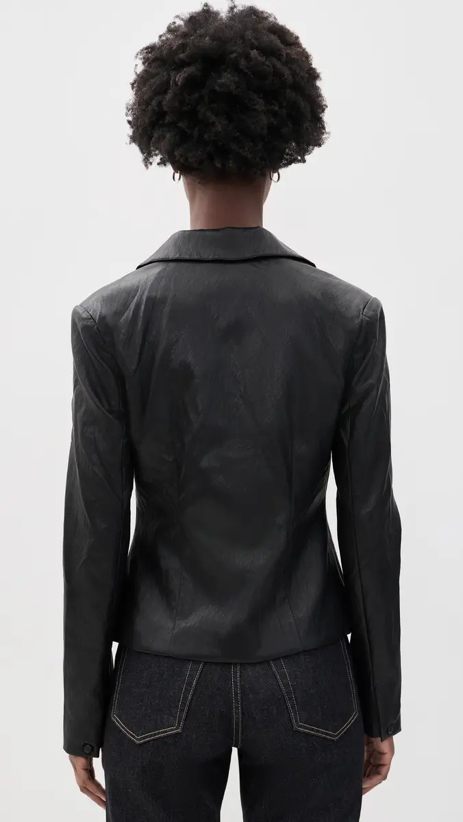 Joe's Jeans The Fitted Faux Leather Blazer | Thumbnail 3 Joe's Jeans The Fitted Faux Leather Blazer | Thumbnail 3