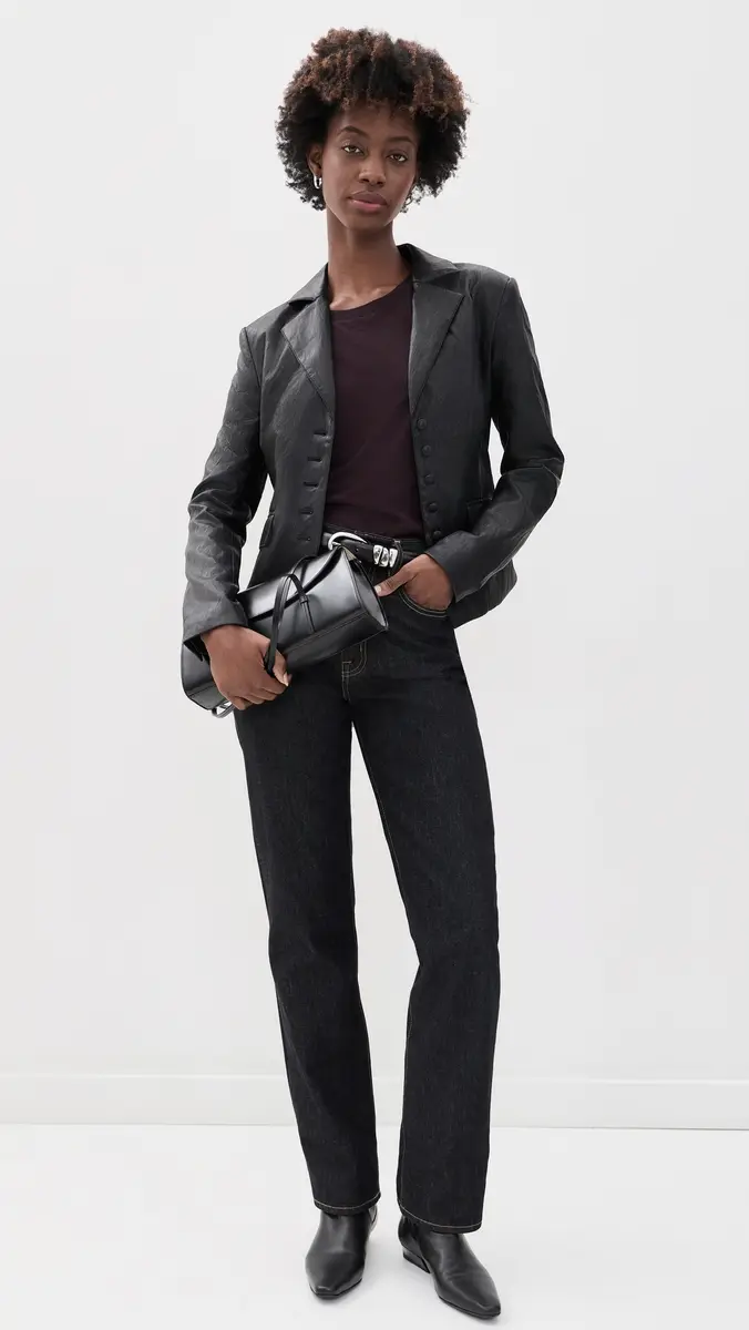 Joe's Jeans The Fitted Faux Leather Blazer | Thumbnail 5 Joe's Jeans The Fitted Faux Leather Blazer | Thumbnail 5