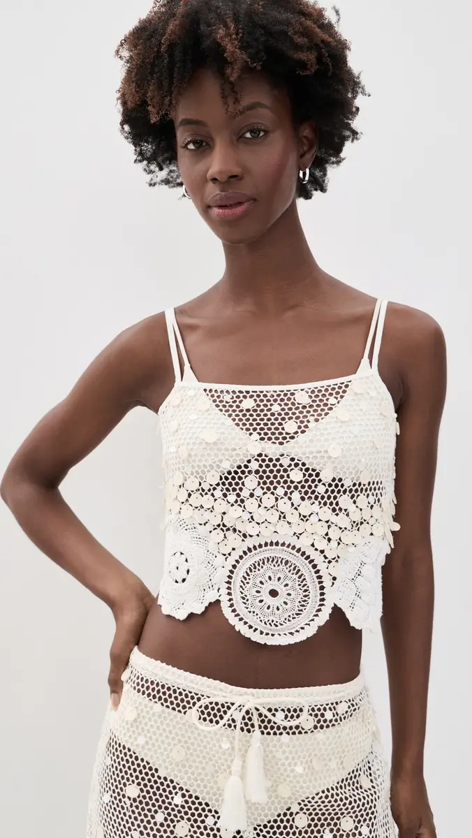 Never Fully Dressed Shell Embellished Cami Top | Thumbnail 2