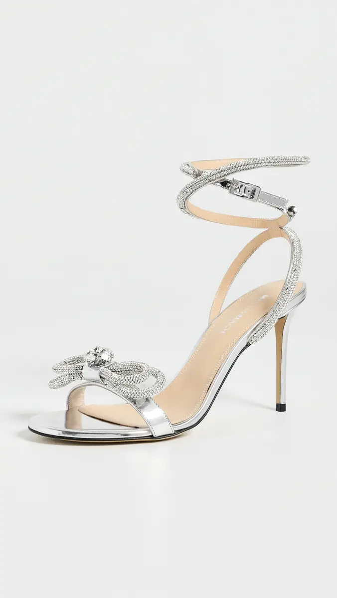 Mach & Mach Double Bow Mirror Leather Sandals | Thumbnail 2 Mach & Mach Double Bow Mirror Leather Sandals | Thumbnail 2