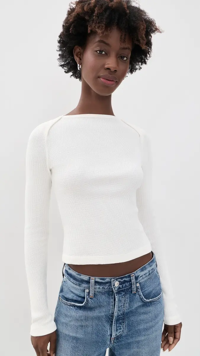 Citizens of Humanity Long Sleeve Baby Waffle Tee | Thumbnail 2 Citizens of Humanity Long Sleeve Baby Waffle Tee | Thumbnail 2