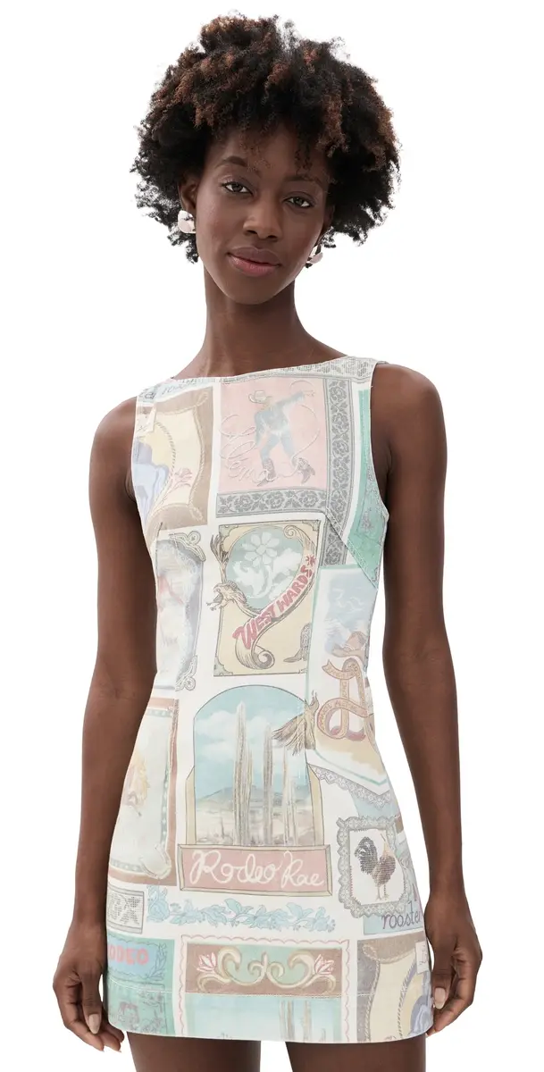 ALÉMAIS Andie Denim Mini Dress Multi | Image 1 ALÉMAIS Andie Denim Mini Dress Multi | Image 1