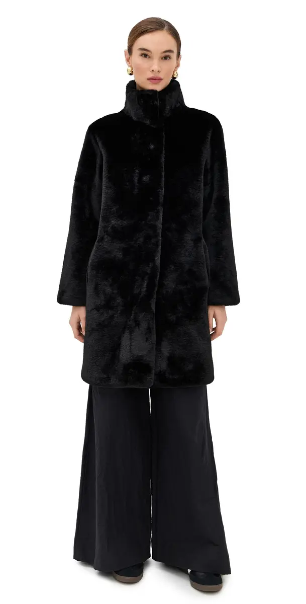 Apparis Blair Faux Fur Coat Noir | Image 1 Apparis Blair Faux Fur Coat Noir | Image 1