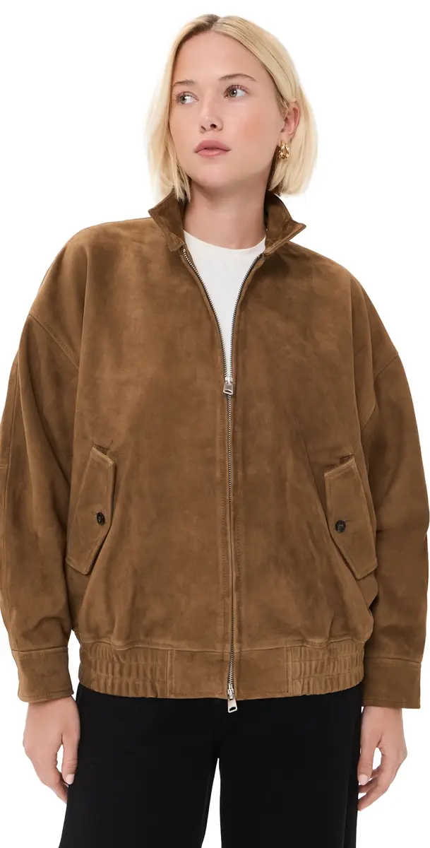 AGOLDE Blair Goatskin Suede Jacket Pecan | Image 1 AGOLDE Blair Goatskin Suede Jacket Pecan | Image 1