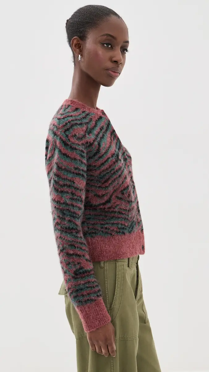 3.1 Phillip Lim Tiger Print Crew Neck Cardigan | Thumbnail 4 3.1 Phillip Lim Tiger Print Crew Neck Cardigan | Thumbnail 4