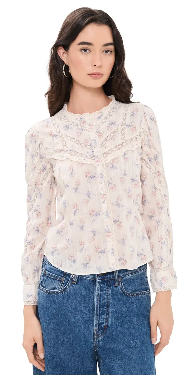 LoveShackFancy iah Top Antique Vanilla | Image 1 LoveShackFancy iah Top Antique Vanilla | Image 1