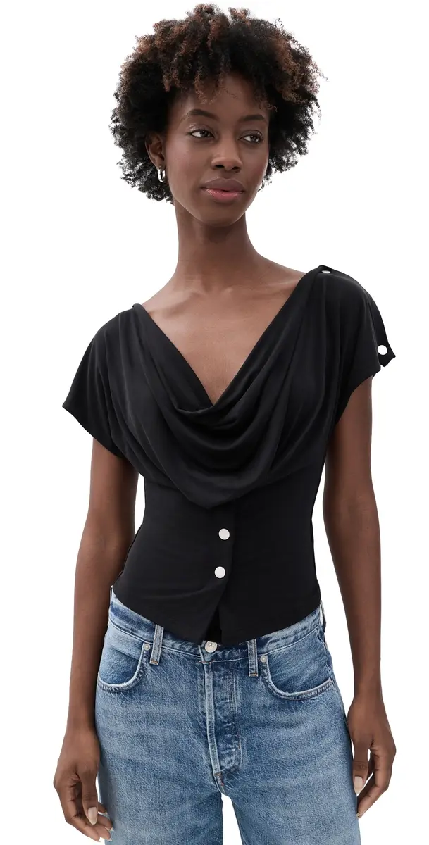 With Jean ienna Top Black | Image 1 With Jean ienna Top Black | Image 1
