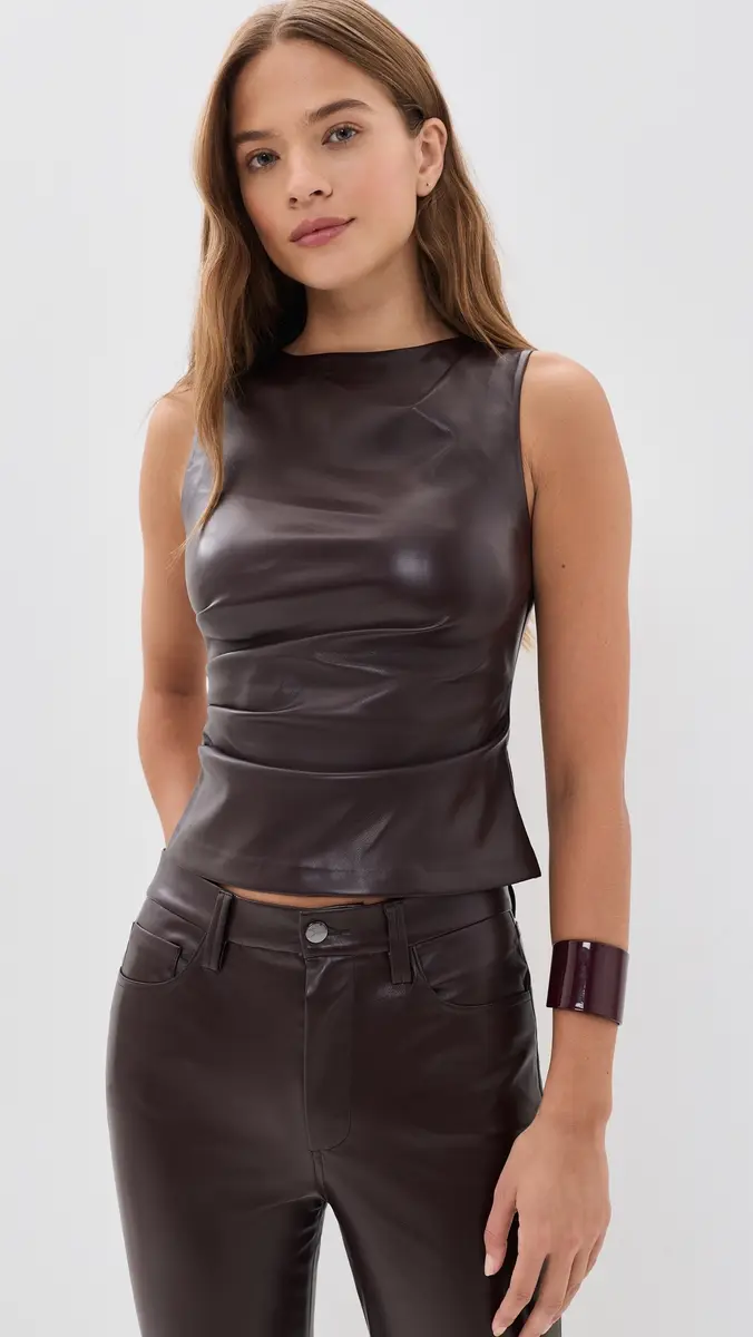 Joe's Jeans The Meg Vegan Leather Top | Thumbnail 2