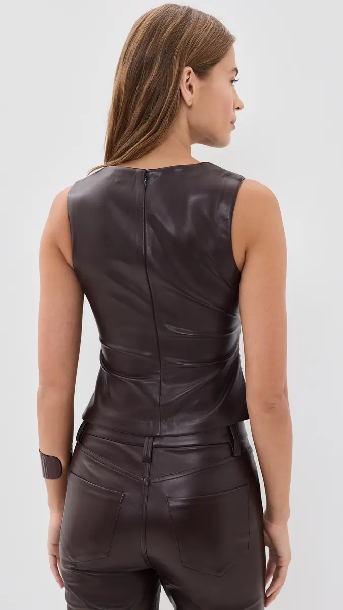 Joe's Jeans The Meg Vegan Leather Top | Thumbnail 3
