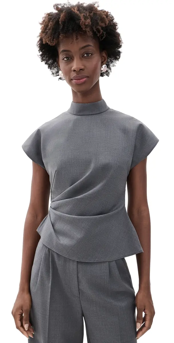 Saloni Rhona Top Slate Grey | Image 1 Saloni Rhona Top Slate Grey | Image 1