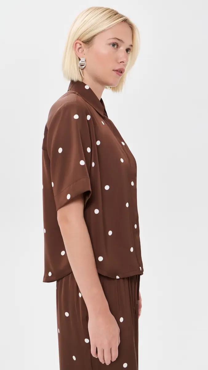 Z Supply Mari Button Up Dot Top | Thumbnail 4 Z Supply Mari Button Up Dot Top | Thumbnail 4
