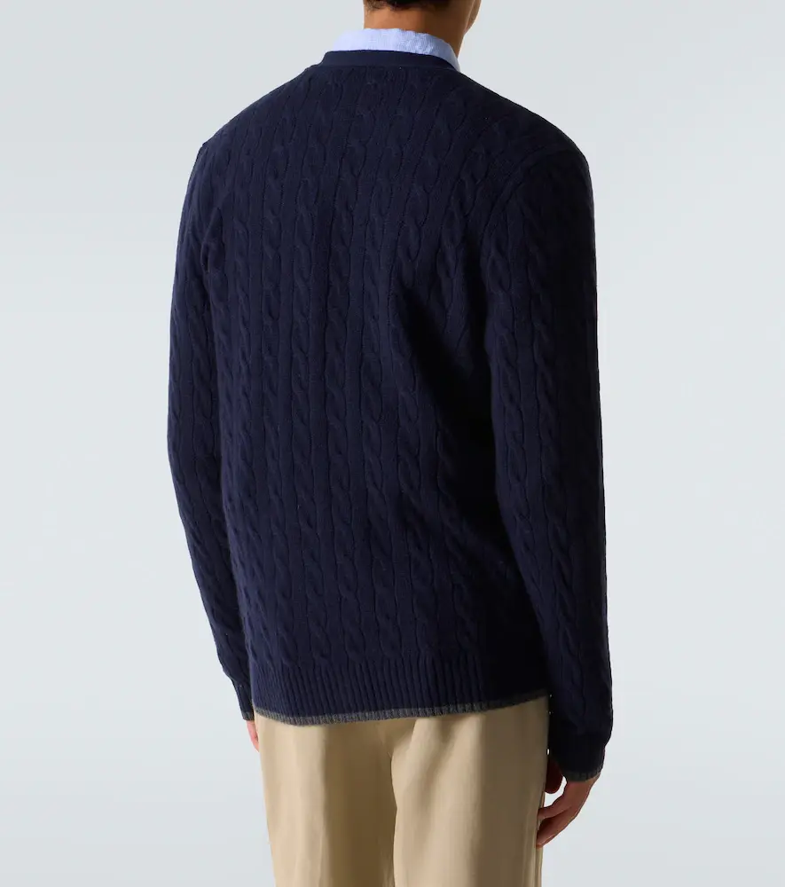 Polo Ralph Lauren Pony cable-knit wool and cashmere cardigan | Thumbnail 2