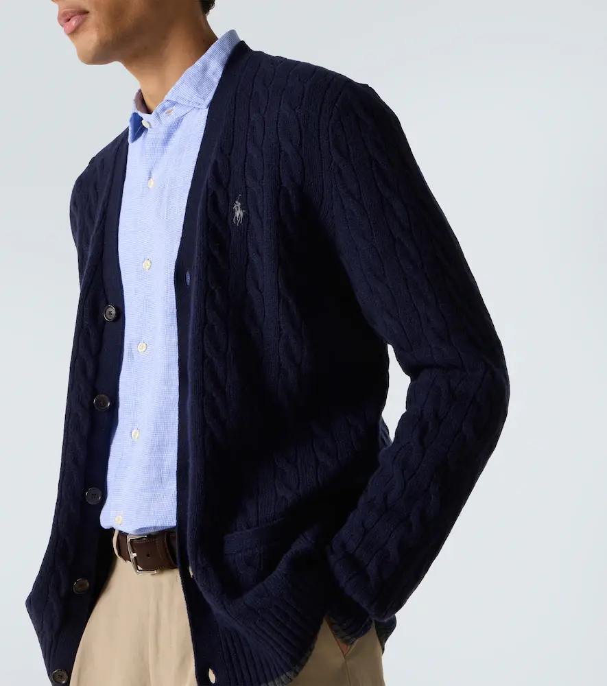 Polo Ralph Lauren Pony cable-knit wool and cashmere cardigan | Thumbnail 3