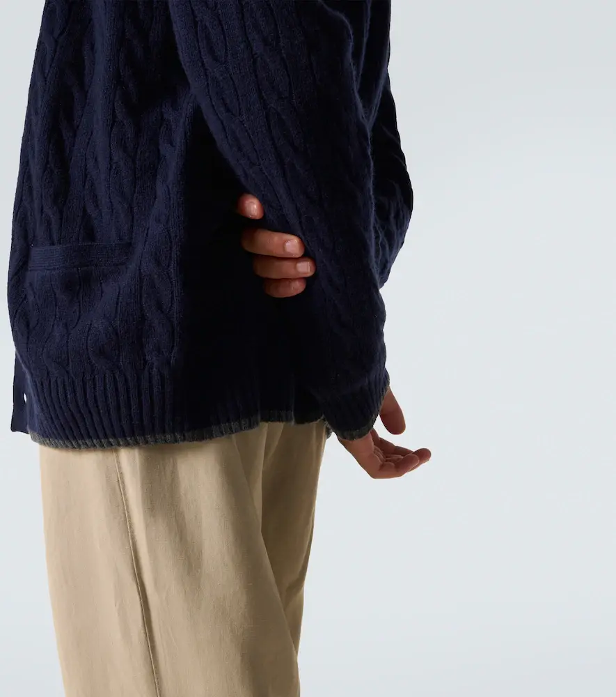 Polo Ralph Lauren Pony cable-knit wool and cashmere cardigan | Thumbnail 4