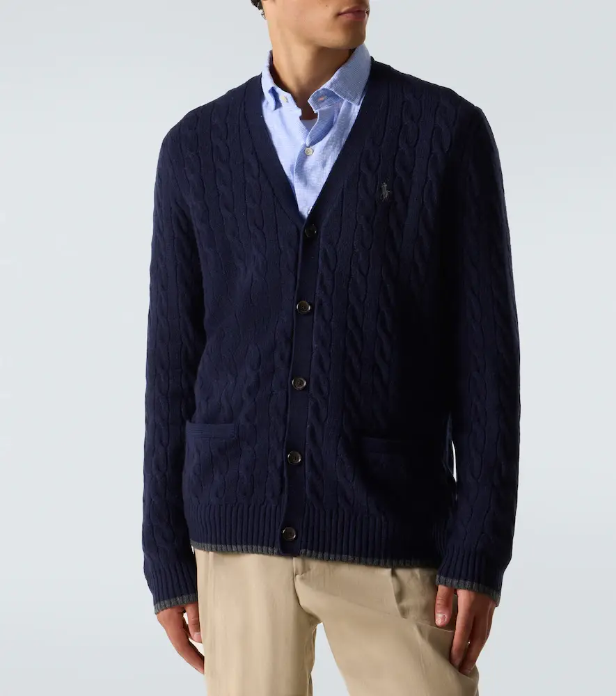 Polo Ralph Lauren Pony cable-knit wool and cashmere cardigan | Thumbnail 5