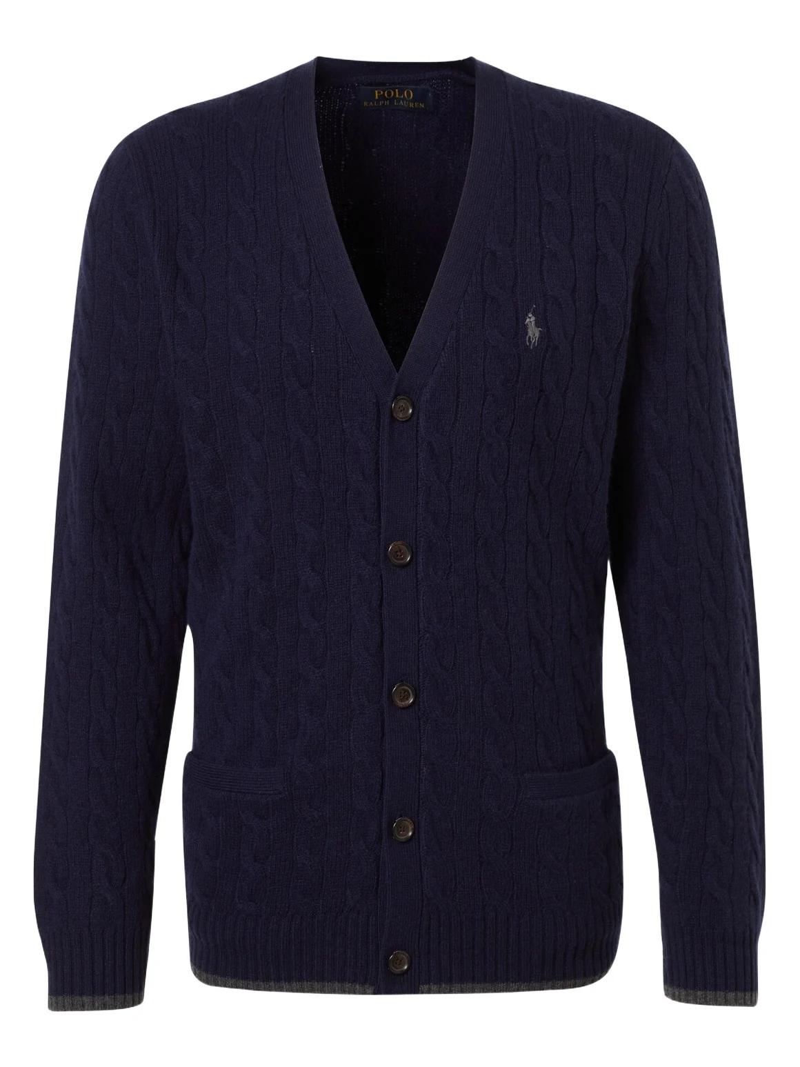 Pony cable-knit wool and cashmere cardigan Pony cable-knit wool and cashmere cardigan