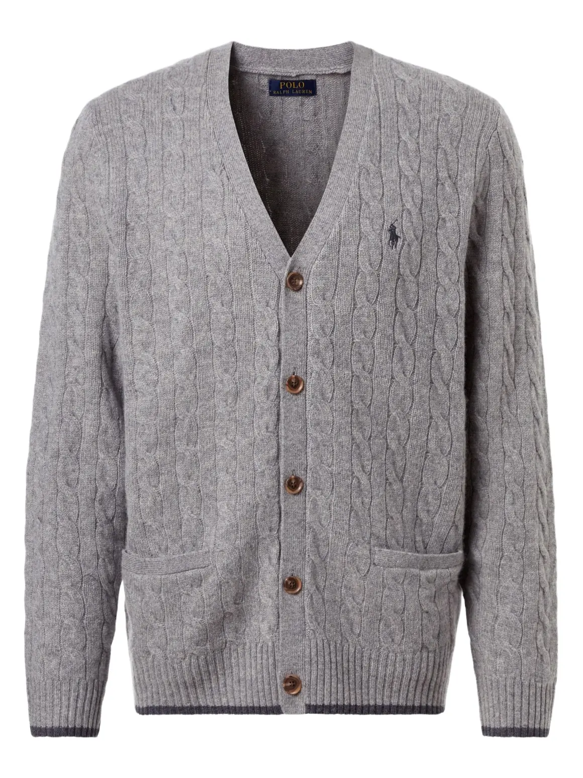 Cable-knit cashmere cardigan
