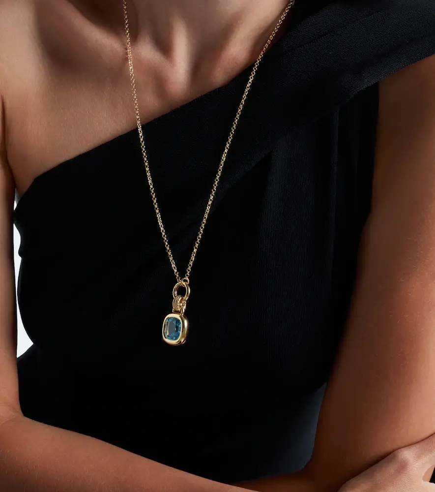 David Yurman DY Mercer 18kt gold pendant with topaz and diamonds | Thumbnail 3