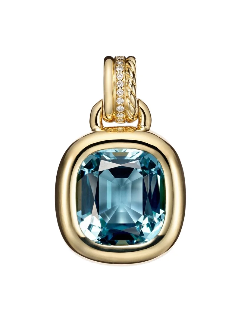 DY Mercer 18kt gold pendant with topaz and diamonds DY Mercer 18kt gold pendant with topaz and diamonds