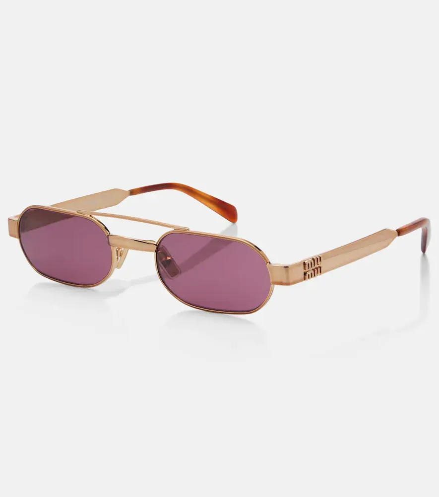 Miu Miu Logo oval sunglasses | Thumbnail 3