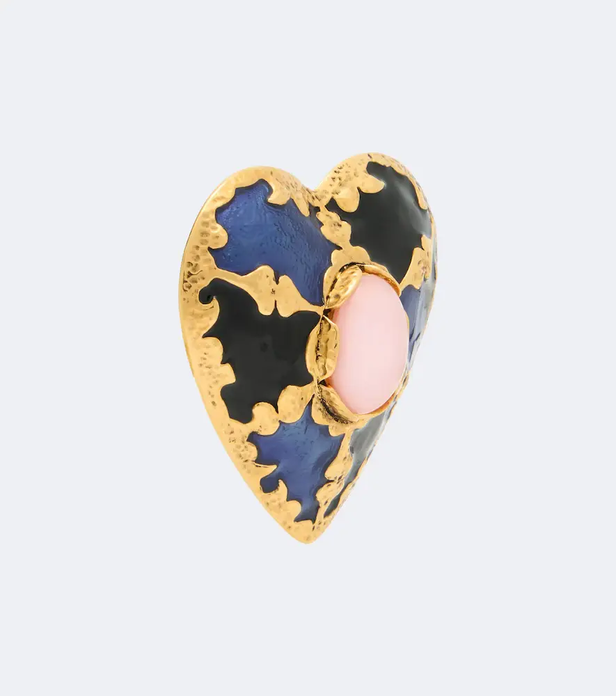 Saint Laurent Embellished clip-on earrings | Thumbnail 4 Saint Laurent Embellished clip-on earrings | Thumbnail 4