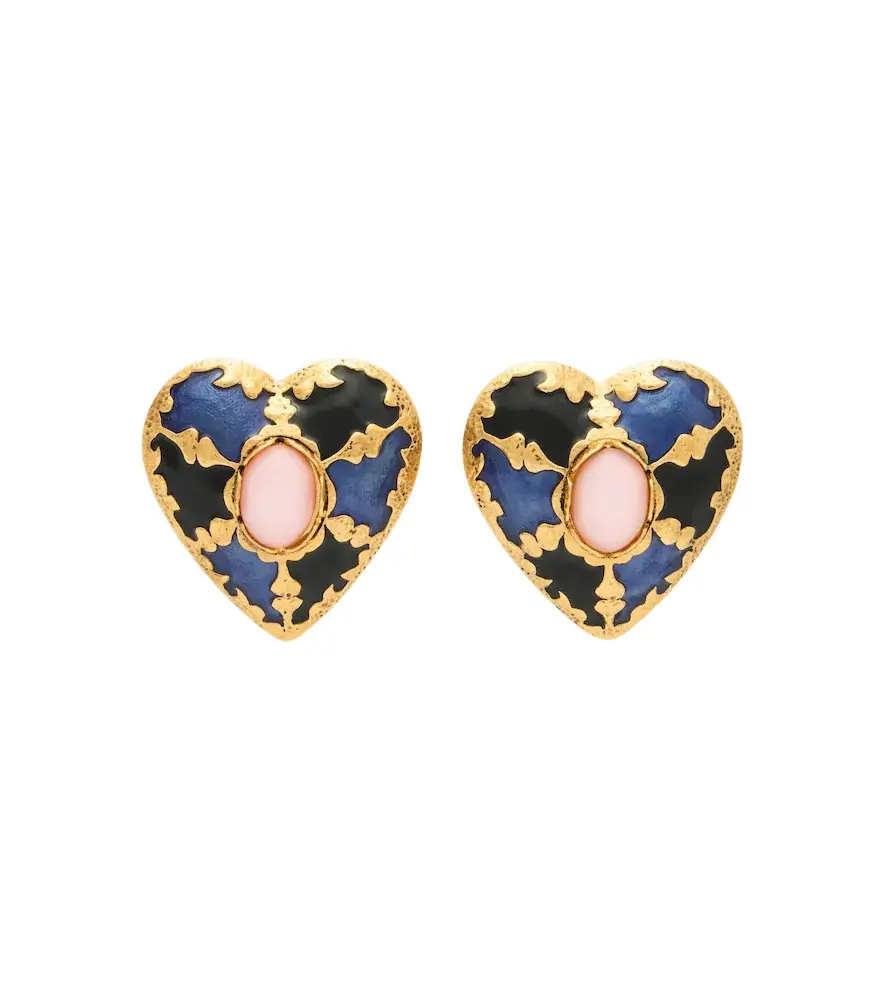 Saint Laurent Embellished clip-on earrings | Image 1 Saint Laurent Embellished clip-on earrings | Image 1