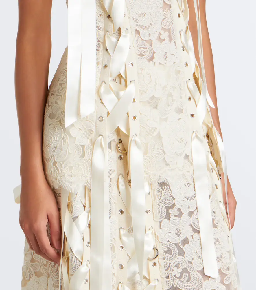 Simone Rocha Unraveling bow-detail lace top | Thumbnail 2 Simone Rocha Unraveling bow-detail lace top | Thumbnail 2