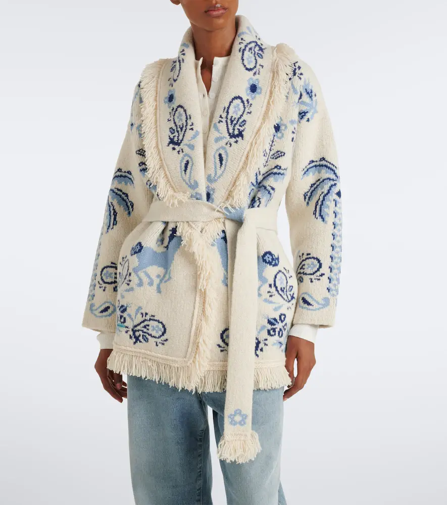 Alanui Island Roots Foulard wool, cashmere, and cotton cardigan | Thumbnail 4 Alanui Island Roots Foulard wool, cashmere, and cotton cardigan | Thumbnail 4