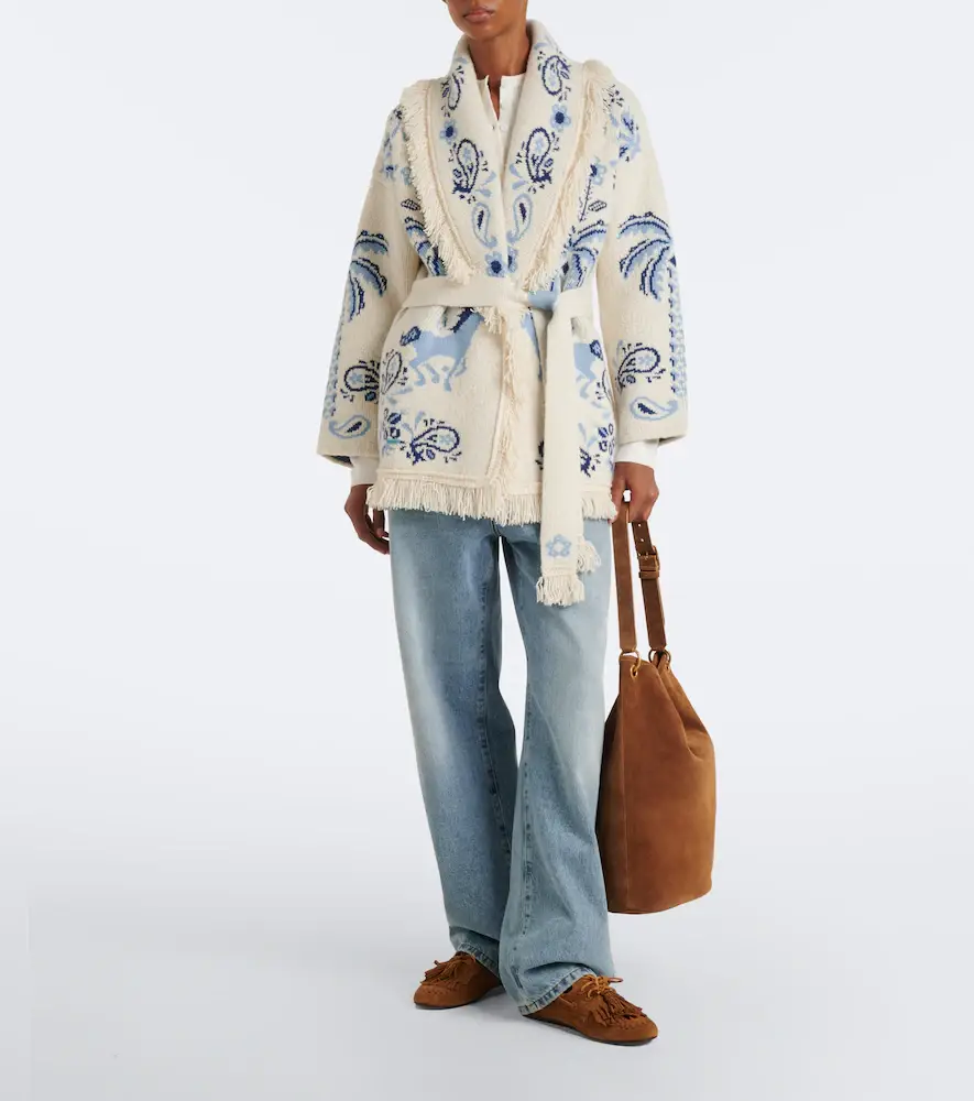 Alanui Island Roots Foulard wool, cashmere, and cotton cardigan | Thumbnail 5 Alanui Island Roots Foulard wool, cashmere, and cotton cardigan | Thumbnail 5