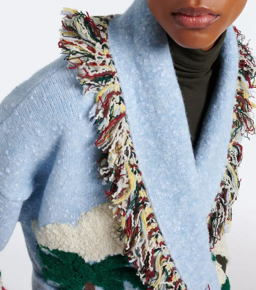 Alanui Casa intarsia wool-blend cardigan | Thumbnail 2 Alanui Casa intarsia wool-blend cardigan | Thumbnail 2