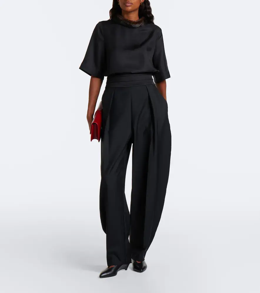 Loulou de Saison Dana silk twill top | Thumbnail 6 Loulou de Saison Dana silk twill top | Thumbnail 6