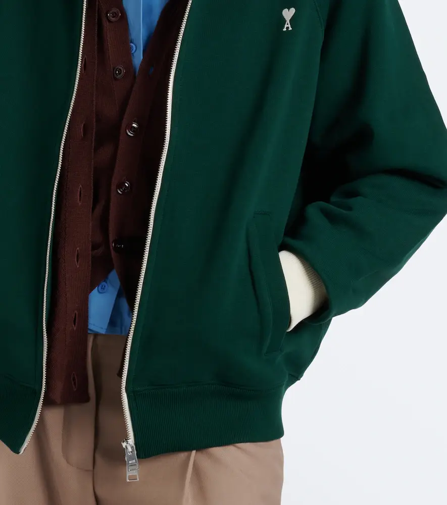 AMI PARIS Ami de Coeur cotton jersey zip-up hoodie | Thumbnail 4 AMI PARIS Ami de Coeur cotton jersey zip-up hoodie | Thumbnail 4