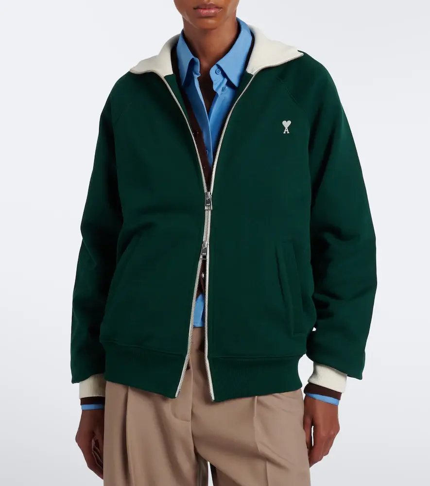 AMI PARIS Ami de Coeur cotton jersey zip-up hoodie | Thumbnail 5 AMI PARIS Ami de Coeur cotton jersey zip-up hoodie | Thumbnail 5