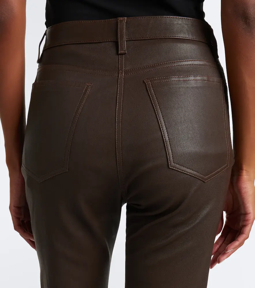 Joseph Duke cropped leather straight pants | Thumbnail 4