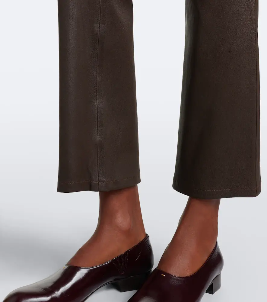 Joseph Duke cropped leather straight pants | Thumbnail 6