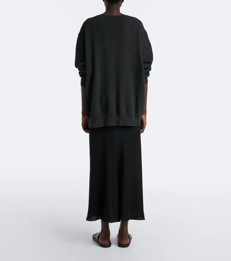 The Row Bakura silk crêpe de chine midi skirt | Thumbnail 6 The Row Bakura silk crêpe de chine midi skirt | Thumbnail 6