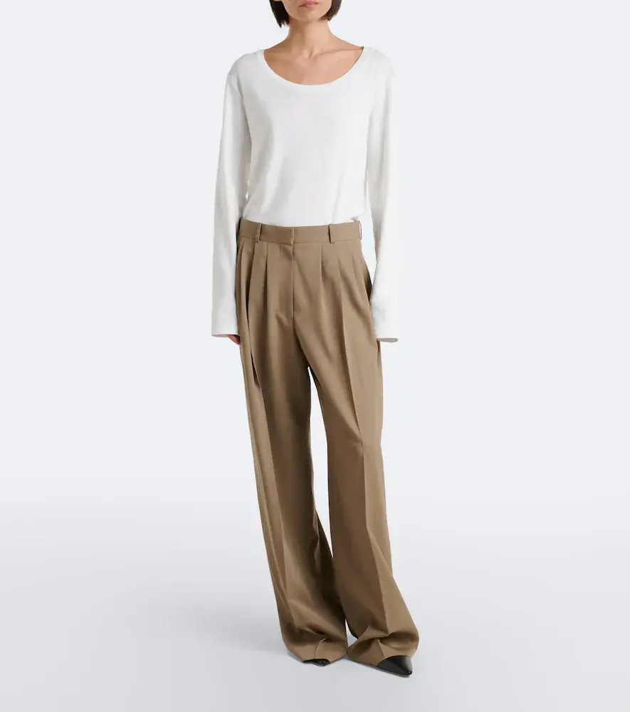 The Row Daniela pleated wool wide-leg pants | Thumbnail 2 The Row Daniela pleated wool wide-leg pants | Thumbnail 2