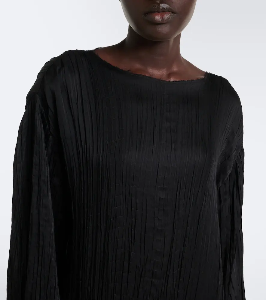 The Row Joma pleated silk midi dress | Thumbnail 3 The Row Joma pleated silk midi dress | Thumbnail 3