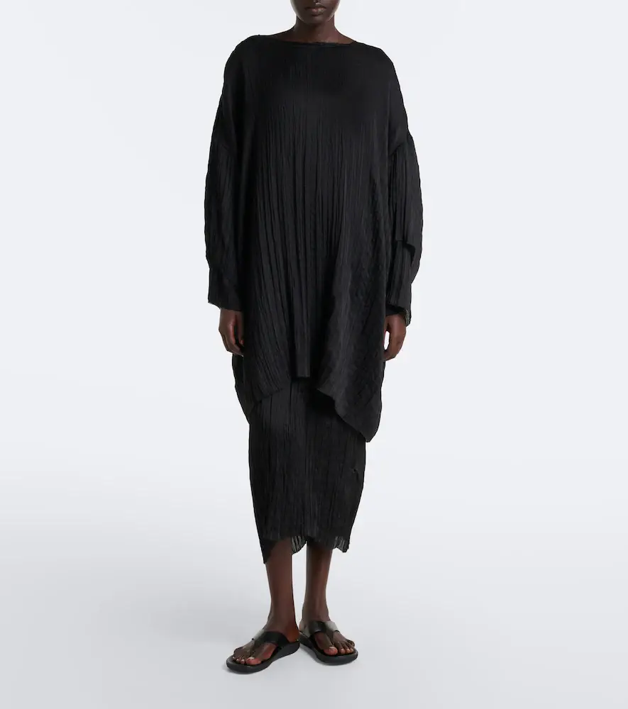 The Row Joma pleated silk midi dress | Thumbnail 5 The Row Joma pleated silk midi dress | Thumbnail 5