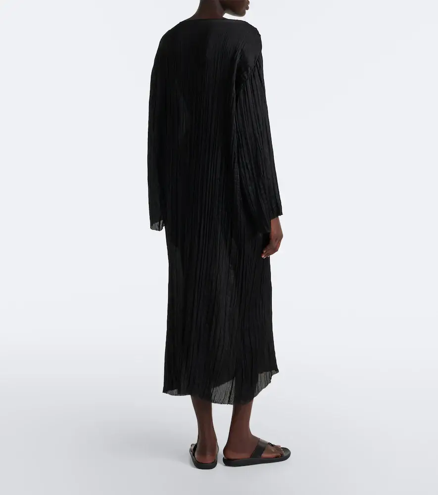 The Row Joma pleated silk midi dress | Thumbnail 6 The Row Joma pleated silk midi dress | Thumbnail 6