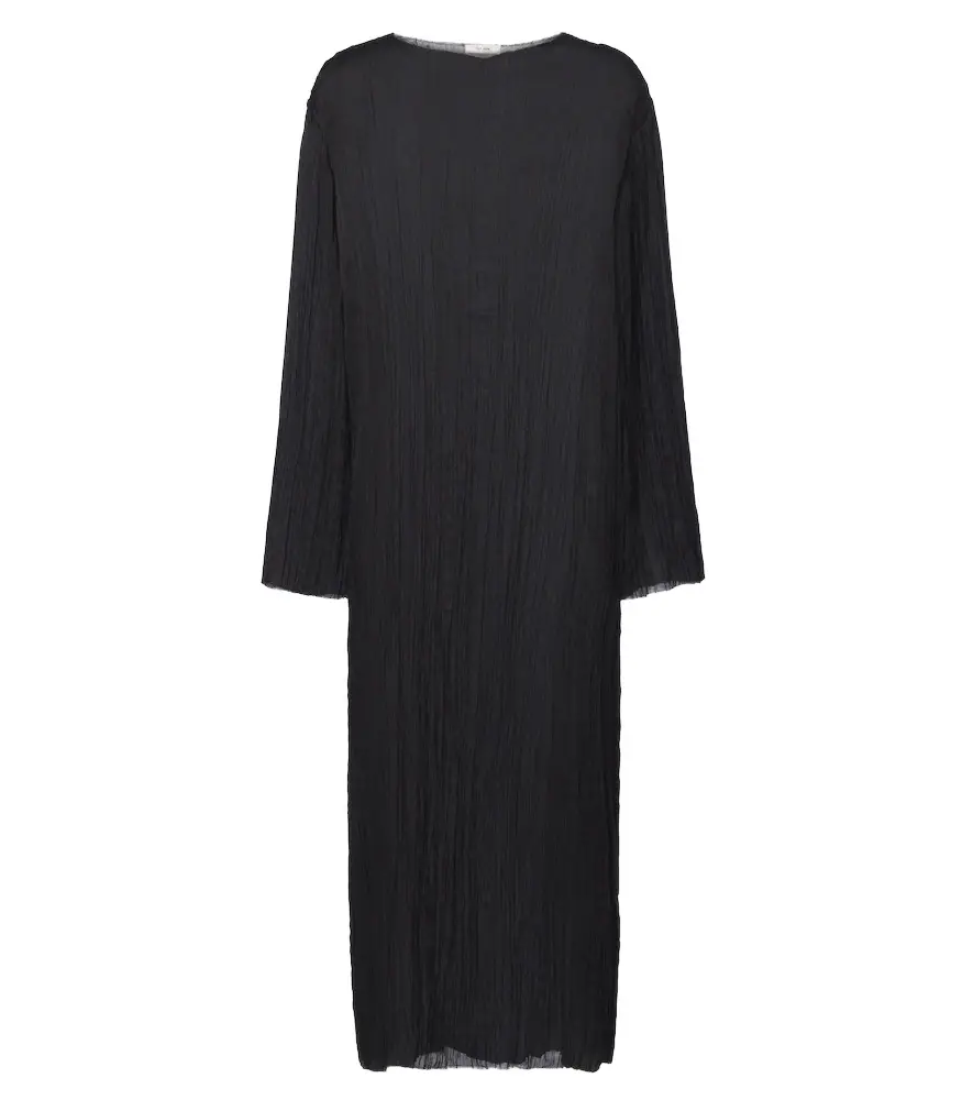 The Row Joma pleated silk midi dress | Image 1 The Row Joma pleated silk midi dress | Image 1