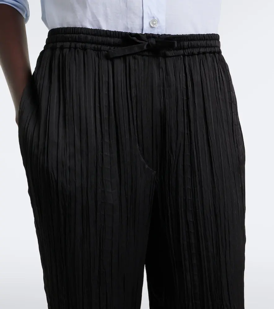 The Row Kriza plissé silk wide-leg pants | Thumbnail 2