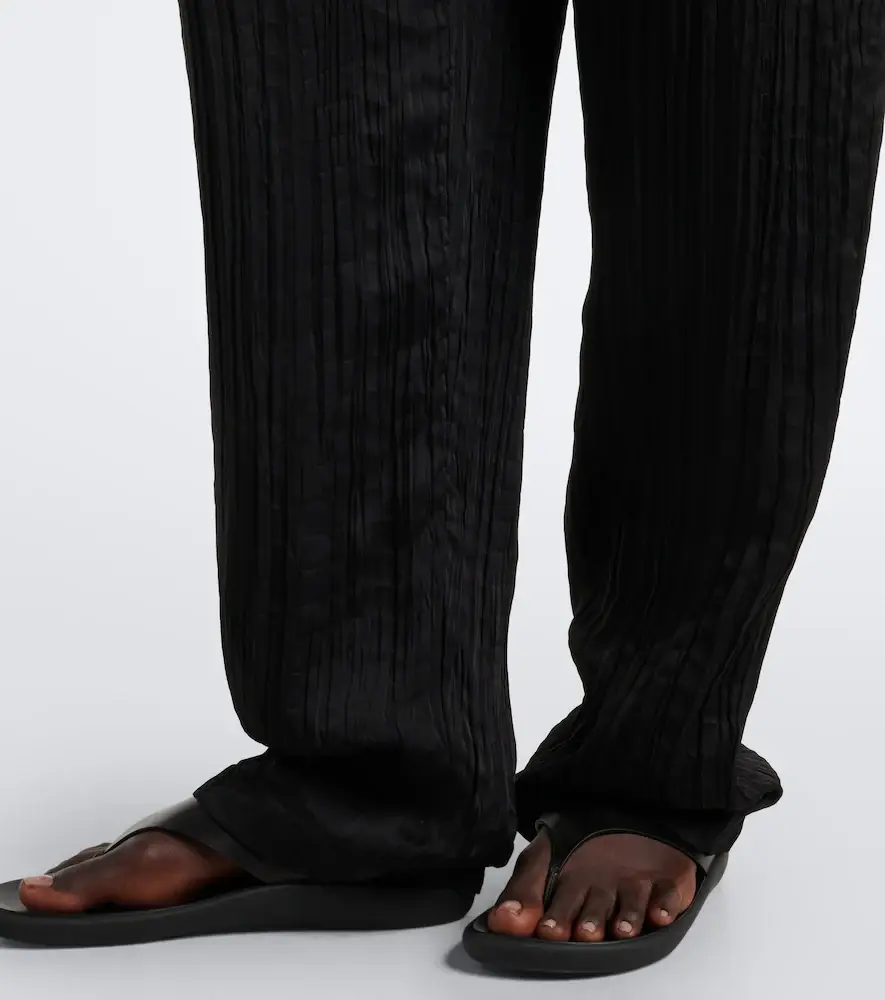 The Row Kriza plissé silk wide-leg pants | Thumbnail 6